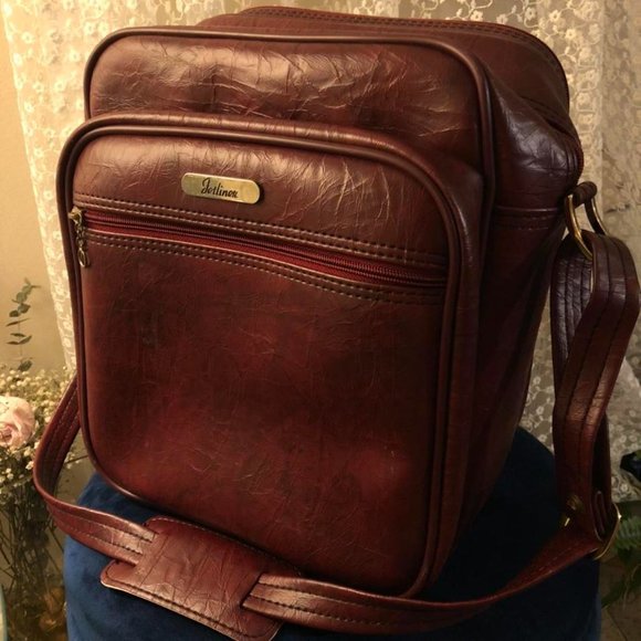 vintage retro 1970s jetliner messenger/carry-on luggage bag - Picture 1 of 4